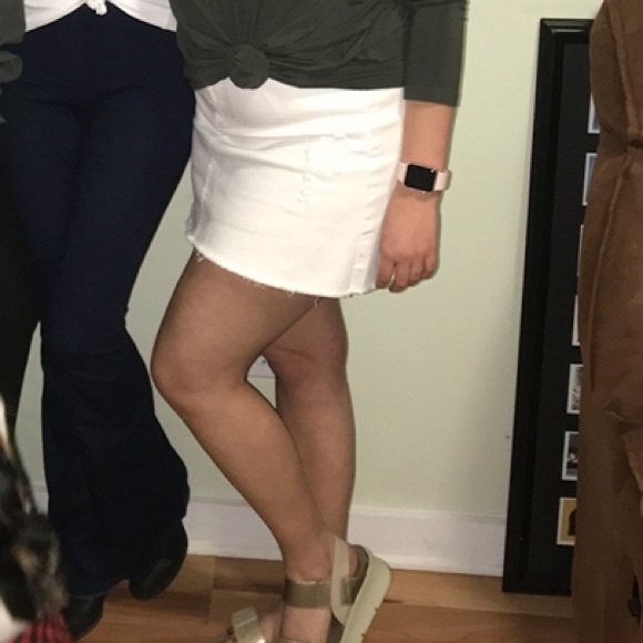 White denim mini skirt - Picture 4 of 4